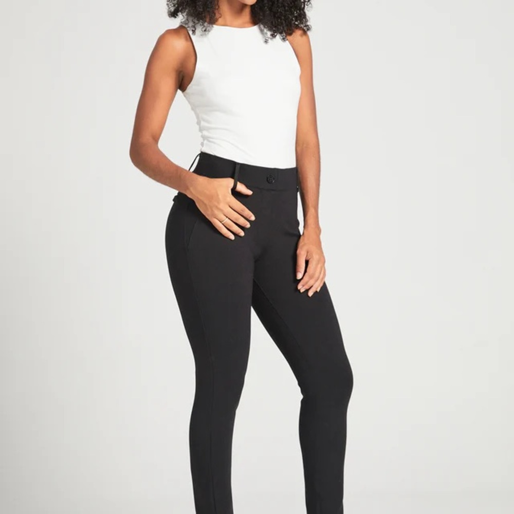 Betabrand Black Skinny Ponte High-Rise Pants